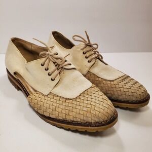 Cream Side Cutout Shoes, sz 8